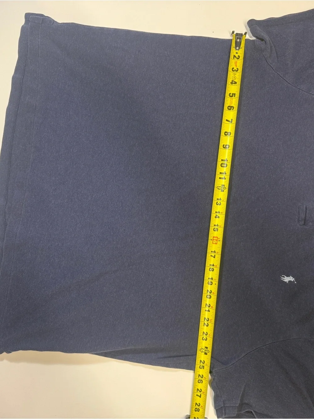 Ralph Lauren Navy Polo Tee with Yellow Logo Tag